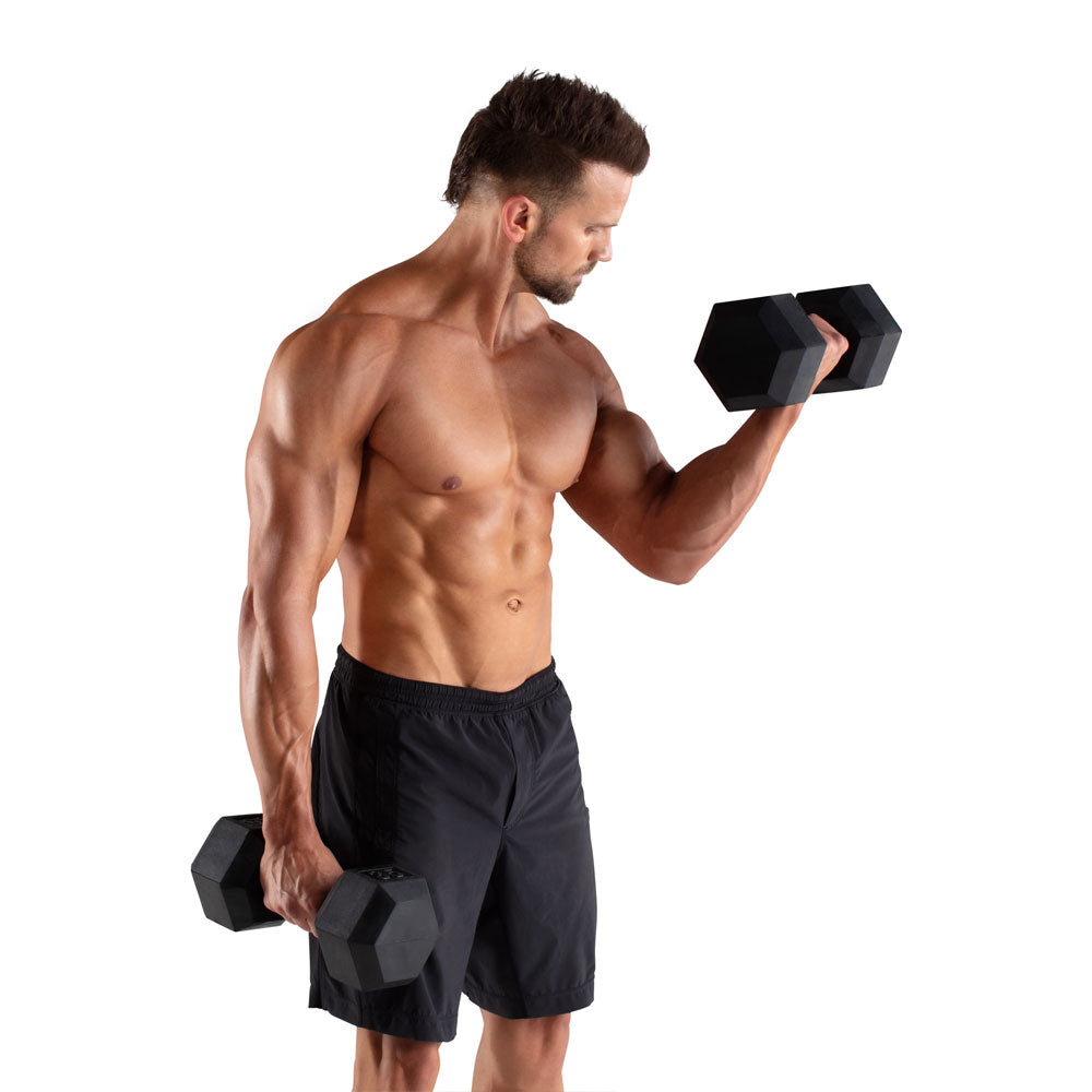 Weider, haltère hexagonal en caoutchouc 35 lb, unitaire
