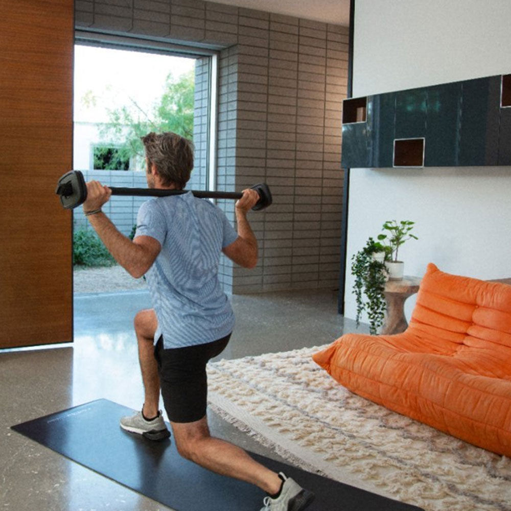 COMBO BARRE ET HALTÈRES IFIT À CHANGEMENT RAPIDE AVEC TAPIS + MINI-ÉLASTIQUES
