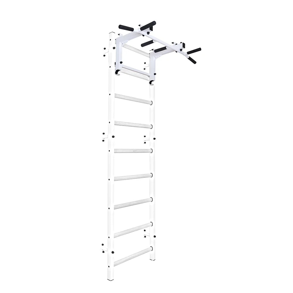 BenchK S7 Blanc - 733W avec barre de traction PB3W en acier + barre à dips et banc de musculation
