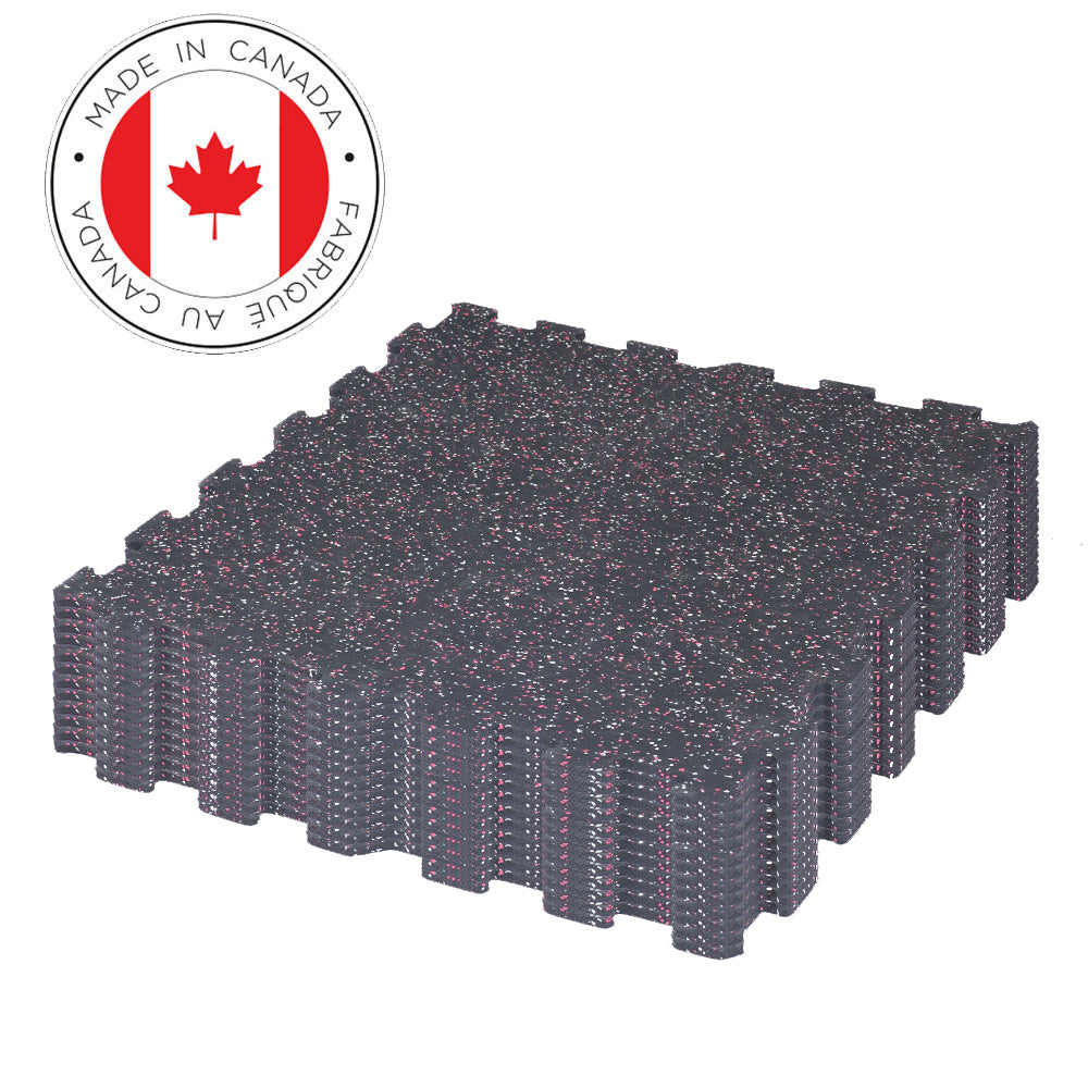 Gorilla 2 x 2 8mm Interlocking Rubber Tile - Canada - Single or 12 Pack