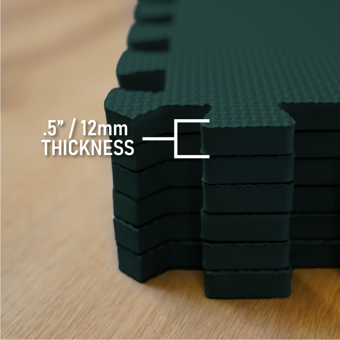 Dalles en mousse Element 61 cm x 61 cm x 1,3 cm - Vert sapin (paquet de 6)