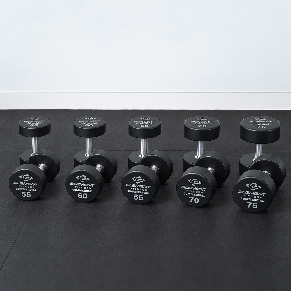 Element Fitness 55–75 lb Urethane Dumbbell Set