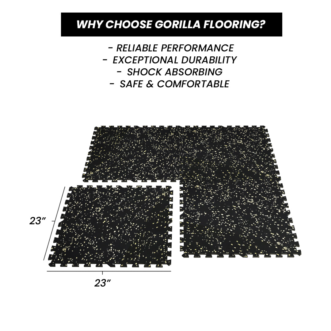 Dalle en caoutchouc emboîtable Gorilla 2 x 2 8 mm – Liège – Paquet de 1 ou 12