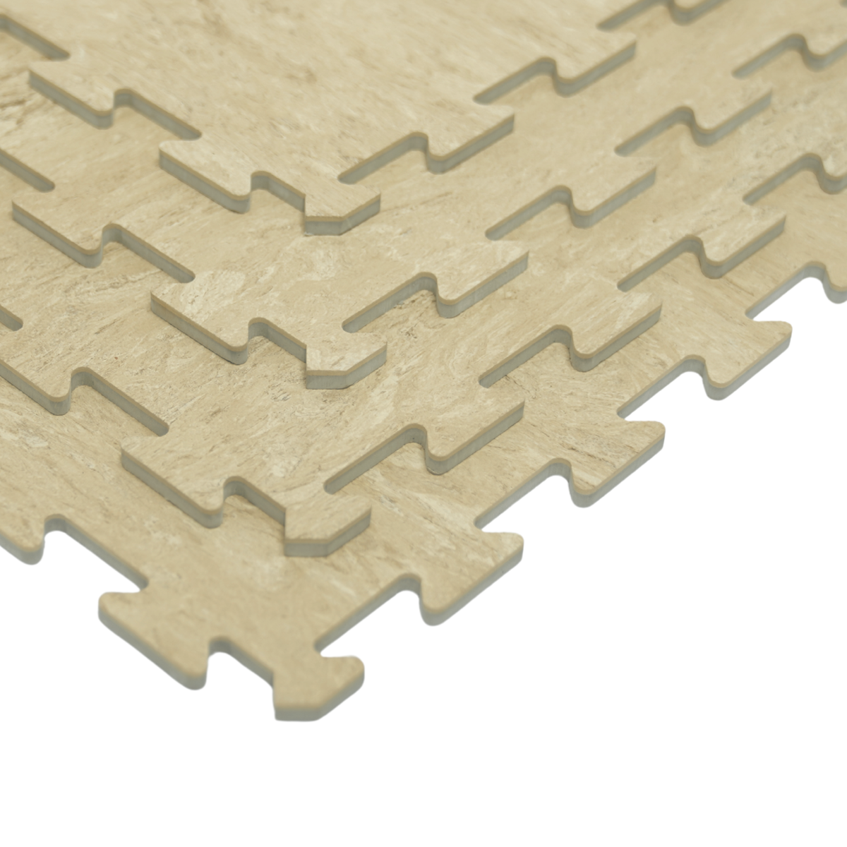 Premium Limestone Rubber Tile 8mm 19.7" × 19.7"