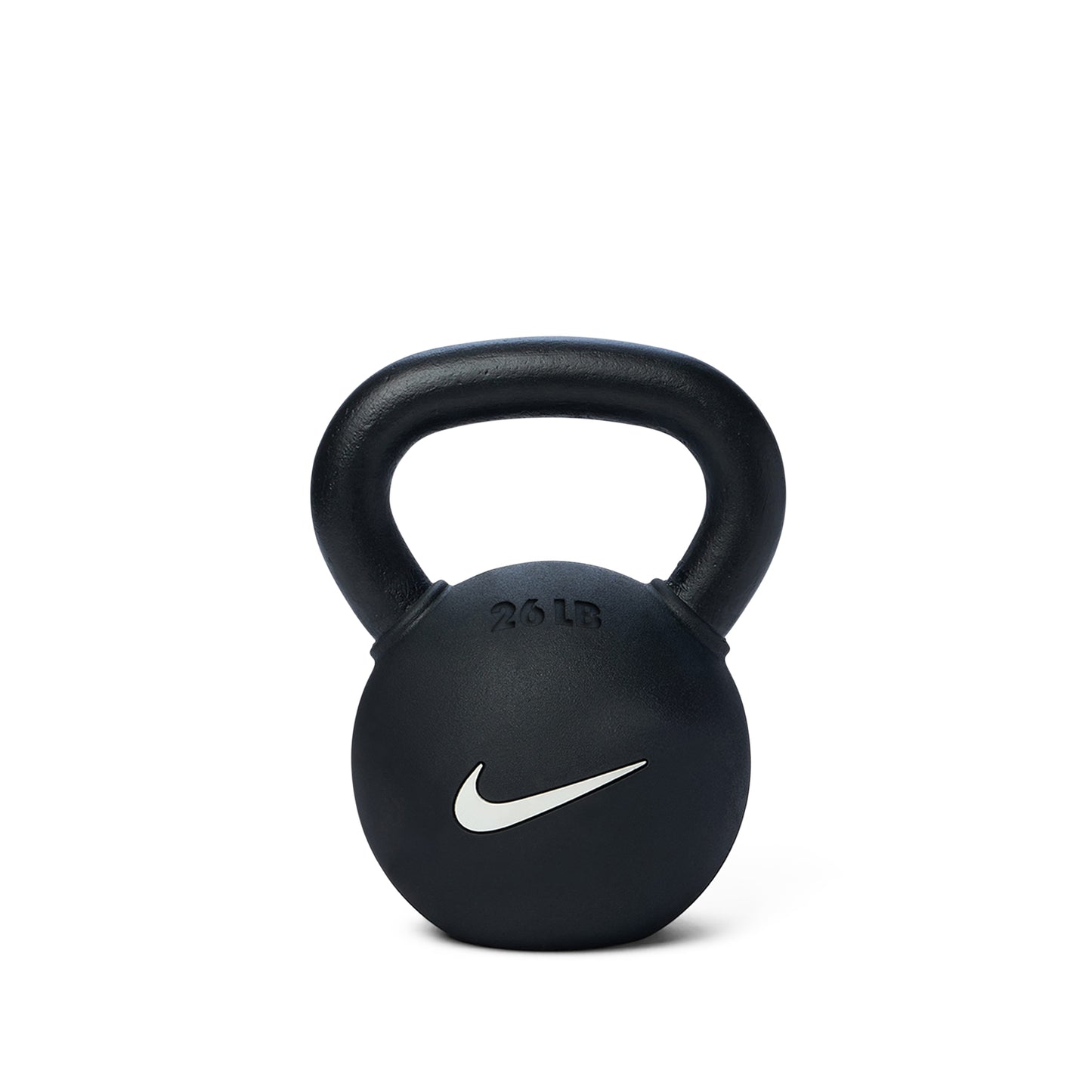 26lb rubber-coated kettlebell with comfortable grip handle for intermediate strength and conditioning exercises.