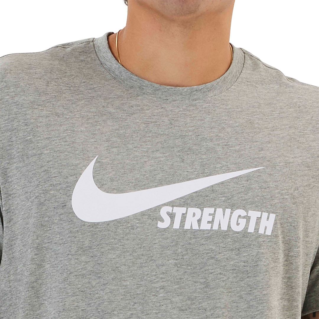 Nike Strength Dri-Fit Tee - Grey/White