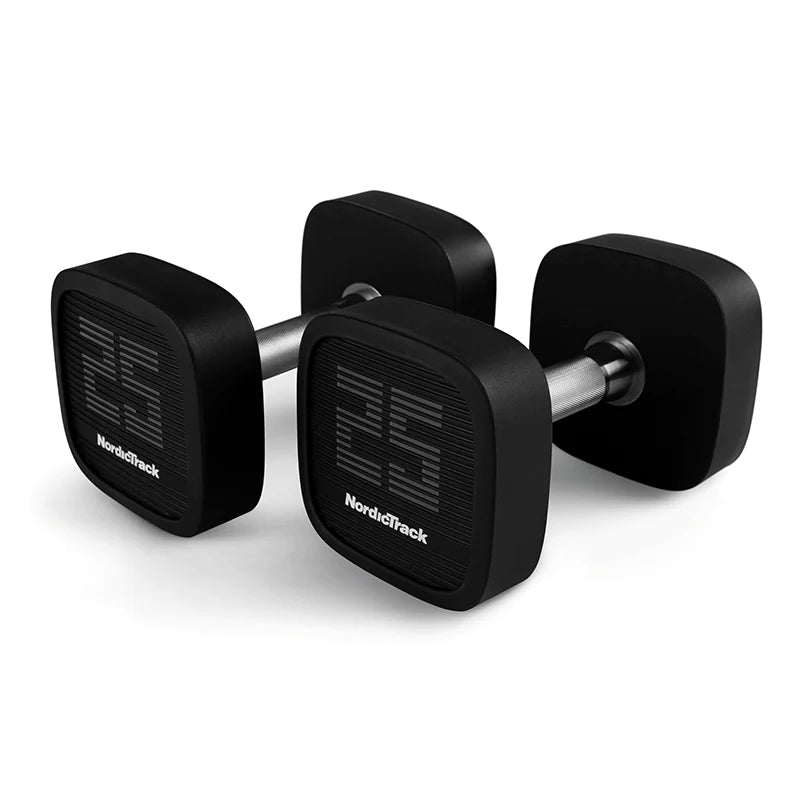 IFIT 5-30 URETHANE DUMBBELL SET WITH ACCESSORIES AND RACK