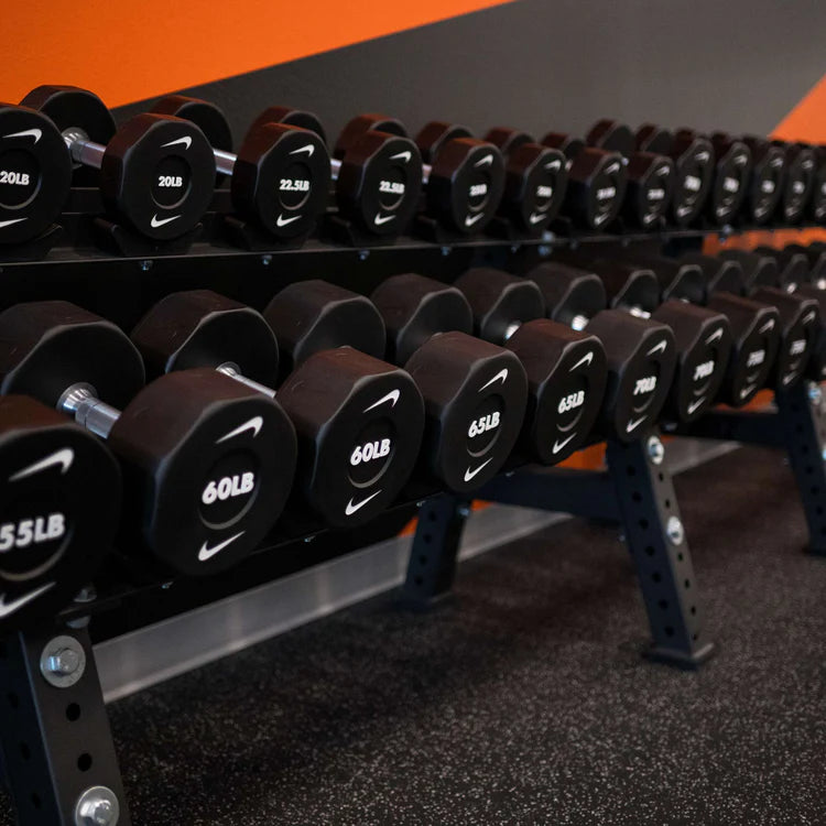 Ensemble d'haltères professionnels en uréthane Nike Strength par incréments de 7,5 à 27,5 LB