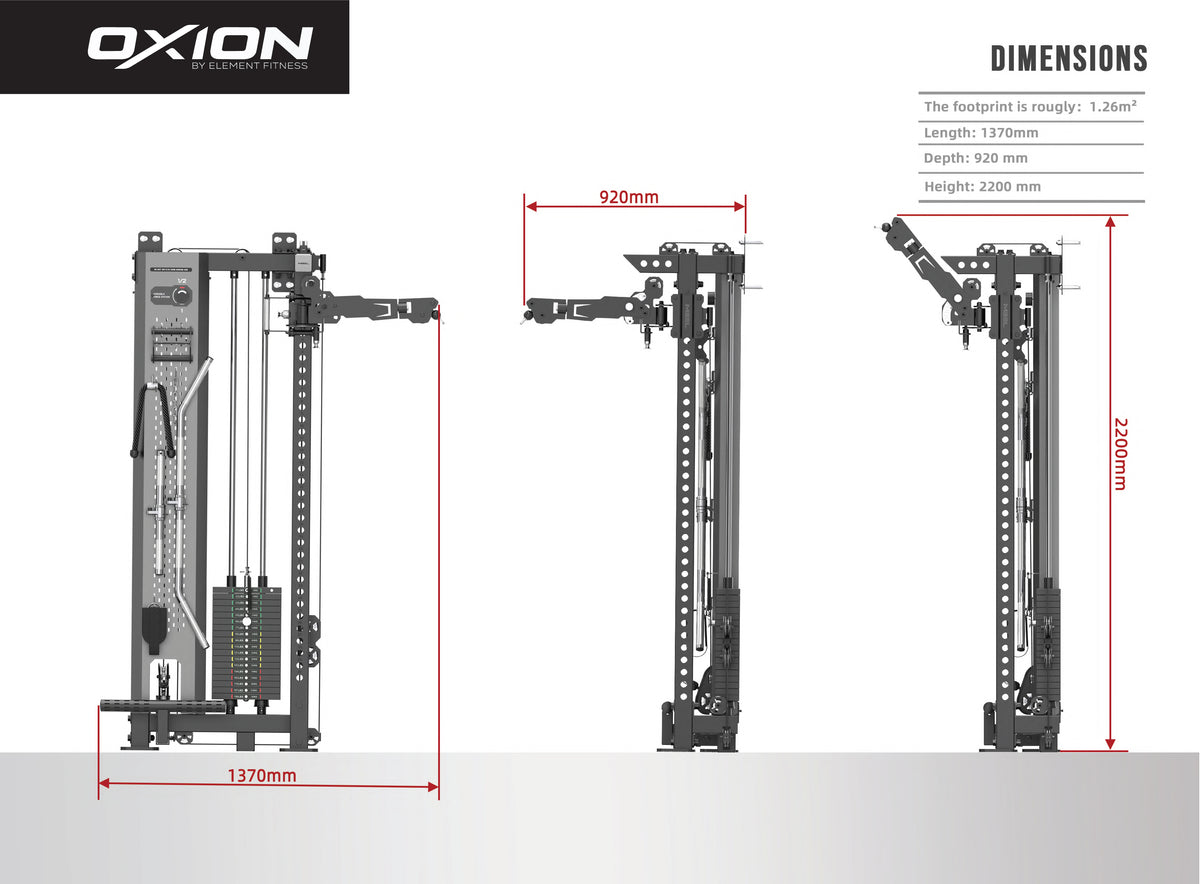 Element Oxion - 1 Pro Wall Mounted Functional Trainer Rack