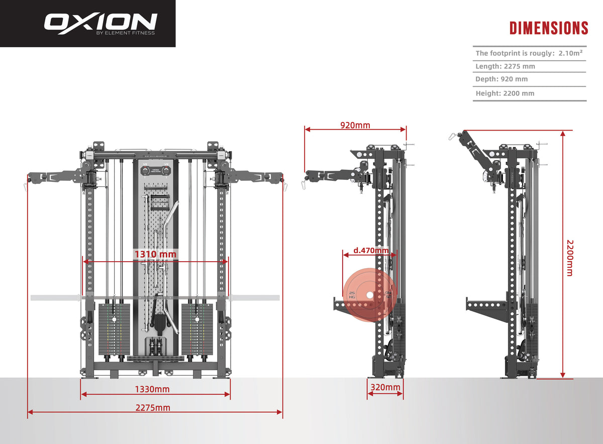 Element Oxion - 5 Pro All in One Functional Trainer Rack