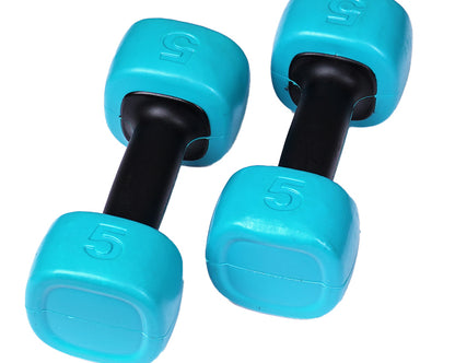 ProForm - Square Dumbbells, 2 x 5 lbs. with Durable Polypropylene Coating (PAIR)