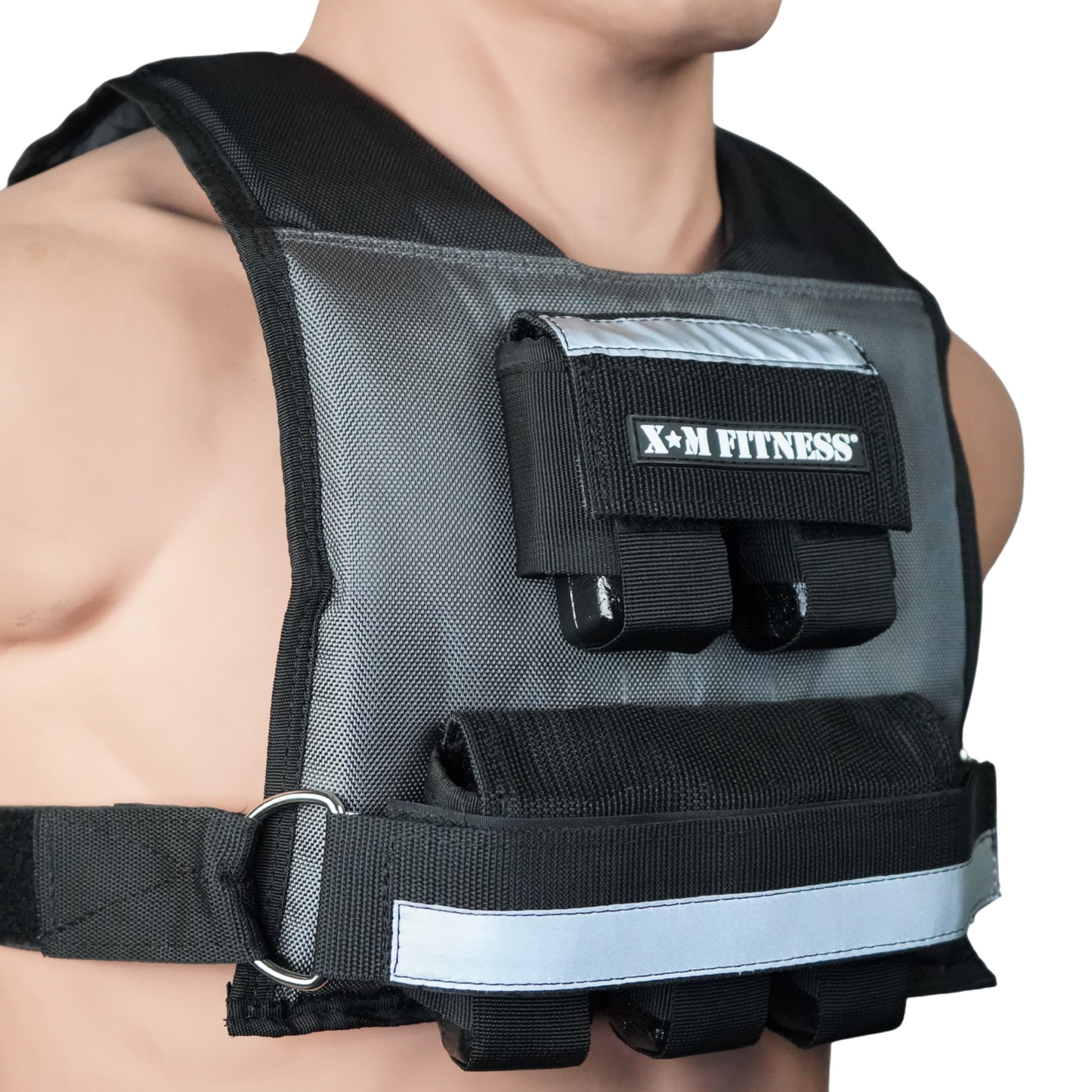 Gilet lesté 25 lb XM FITNESS, coupe en V