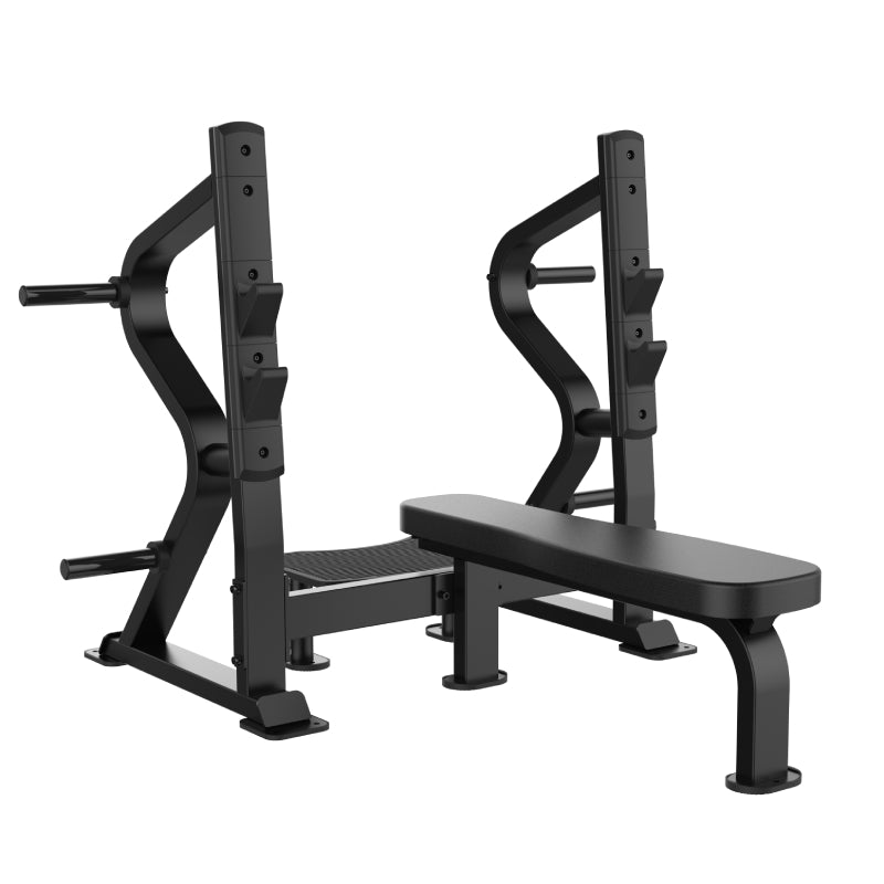 Element Fitness - BLACK IRON - Banc plat de musculation olympique 7028