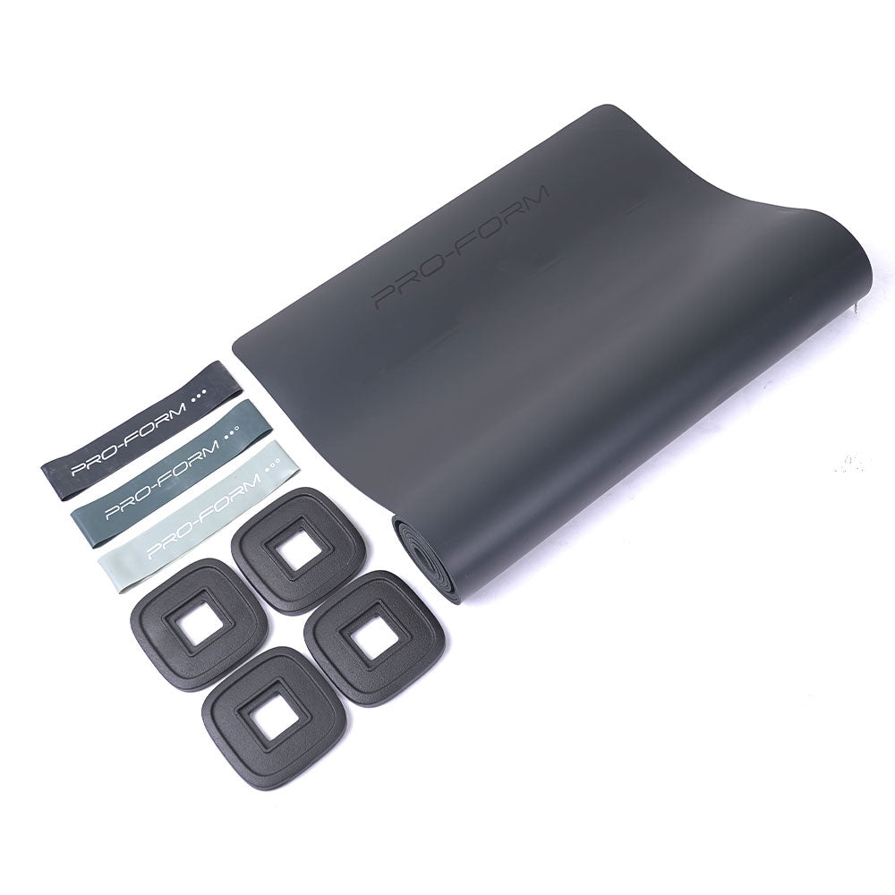 COMBO BARRE ET HALTÈRES IFIT À CHANGEMENT RAPIDE AVEC TAPIS + MINI-ÉLASTIQUES