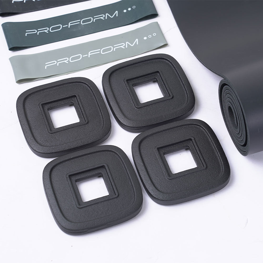 COMBO BARRE ET HALTÈRES IFIT À CHANGEMENT RAPIDE AVEC TAPIS + MINI-ÉLASTIQUES