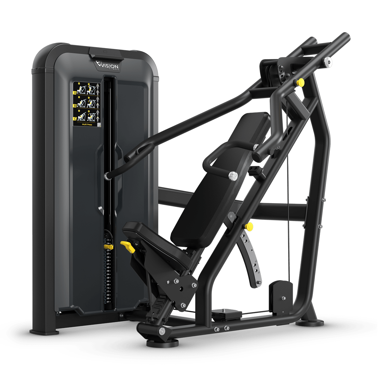 Vision Fitness - Presse multiple Keystone SL131 avec compteur de répétitions, poids incrémentiel et contrepoids