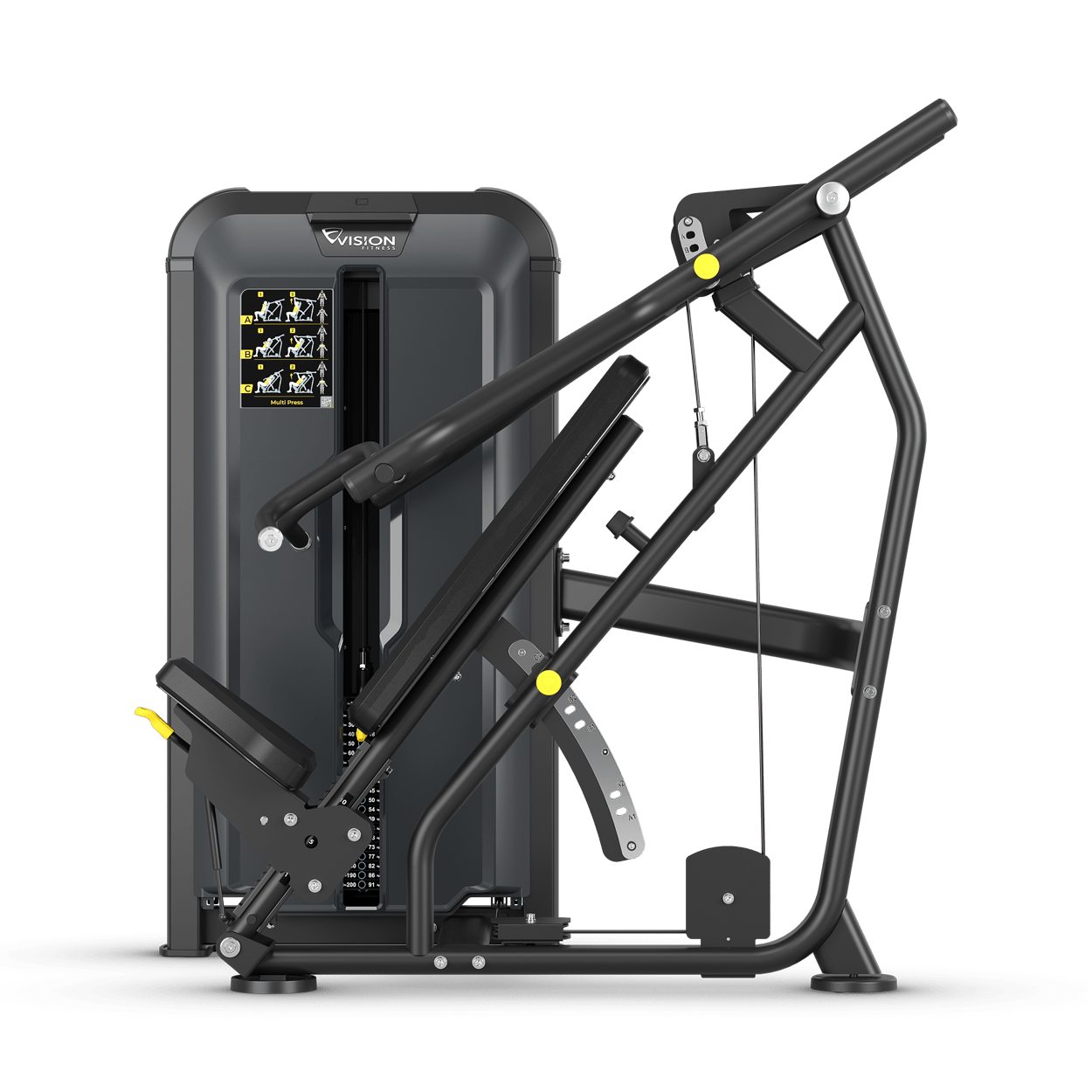 Vision Fitness - Presse multiple Keystone SL131 avec compteur de répétitions, poids incrémentiel et contrepoids