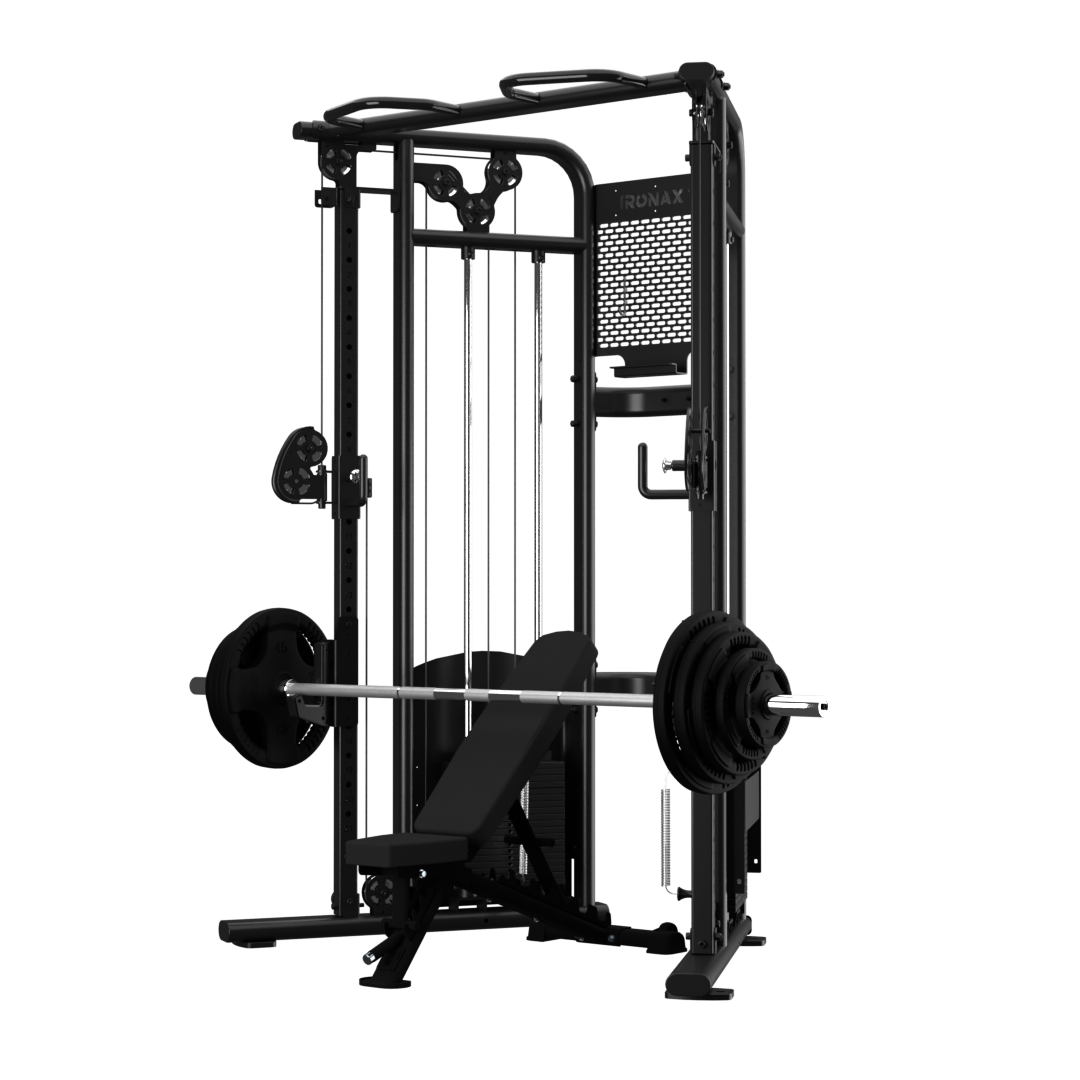 Ironax - XFT Appareil de musculation multifonctions/Demi-rack combiné