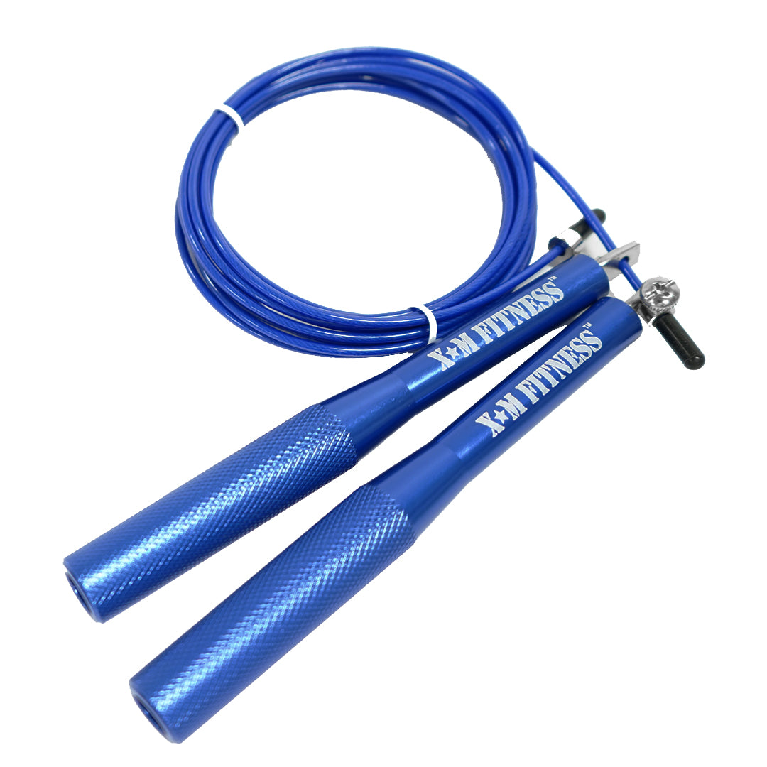 Corde à sauter rapide en aluminium XM FITNESS - Bleue