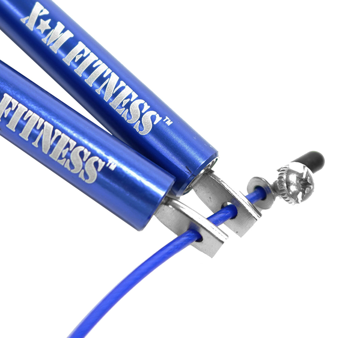 Corde à sauter rapide en aluminium XM FITNESS - Bleue
