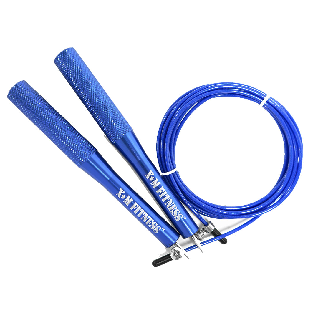 Corde à sauter rapide en aluminium XM FITNESS - Bleue