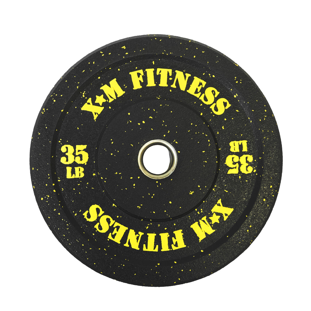 XM FITNESS 35lbs Crumb Rubber Bumper Plates - Fitness Equipment