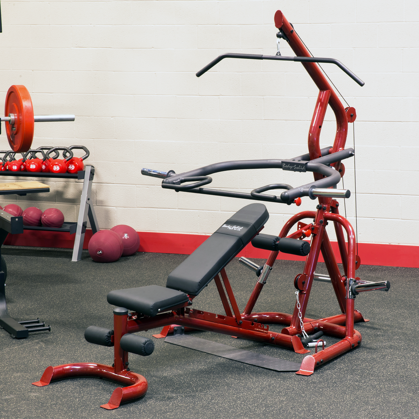 Body-Solid - Ensemble d'appareils de musculation Leverage Gym GLGS100P4 avec banc GFID100