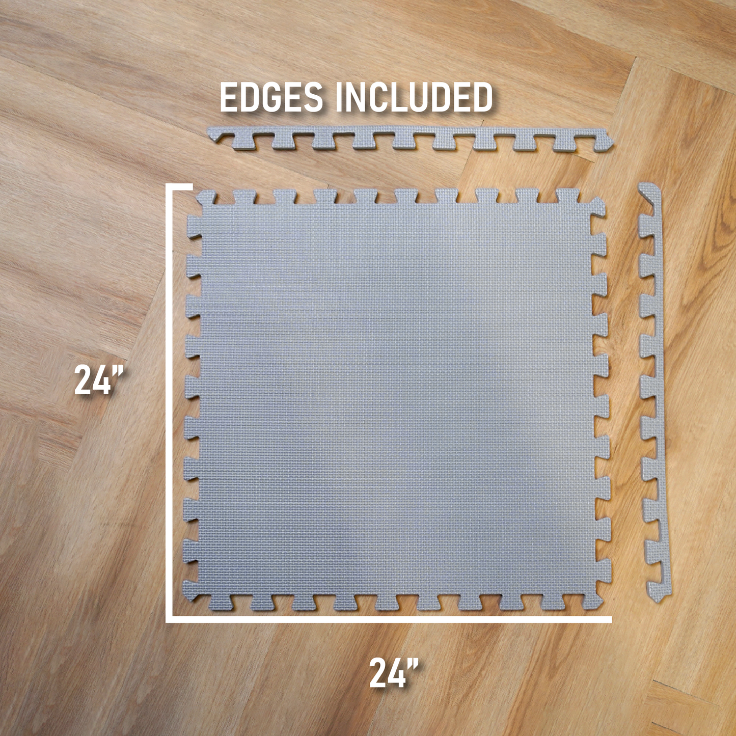 Dalles de sol en mousse Element 24" x 24" x 1/2" - Gris (Paquet de 6)