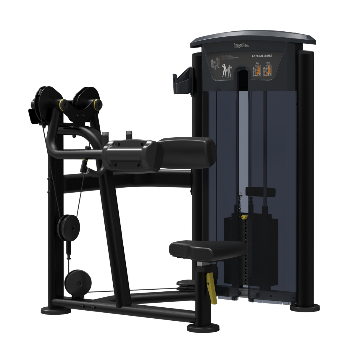 Element Fitness - 9524 Lateral Raise MERCURY BLACK 200lbs