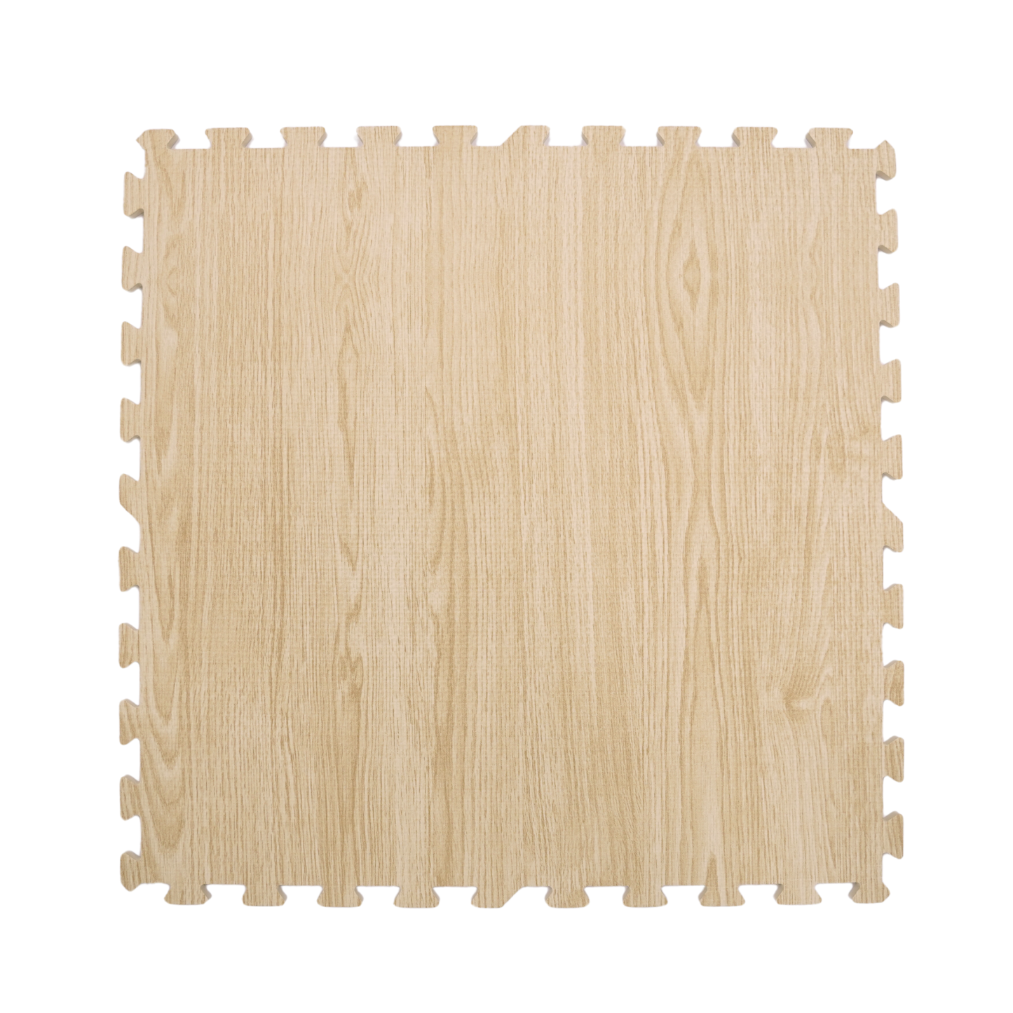 Flow - Dalles de sol en mousse premium 61 cm x 61 cm x 12 mm - Chêne clair (lot de 6)