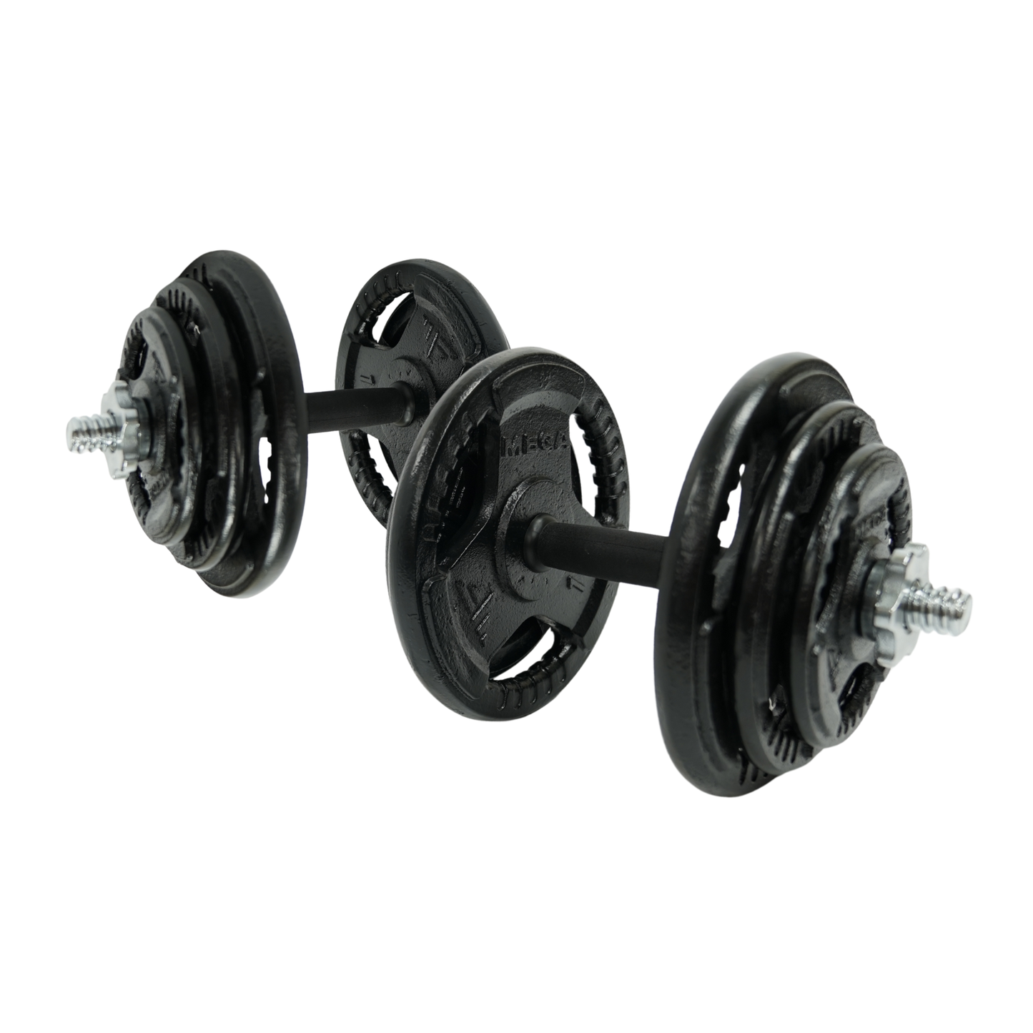 Mega Fitness - Ensemble d'haltères à disques en acier standards 1" de 80 lb