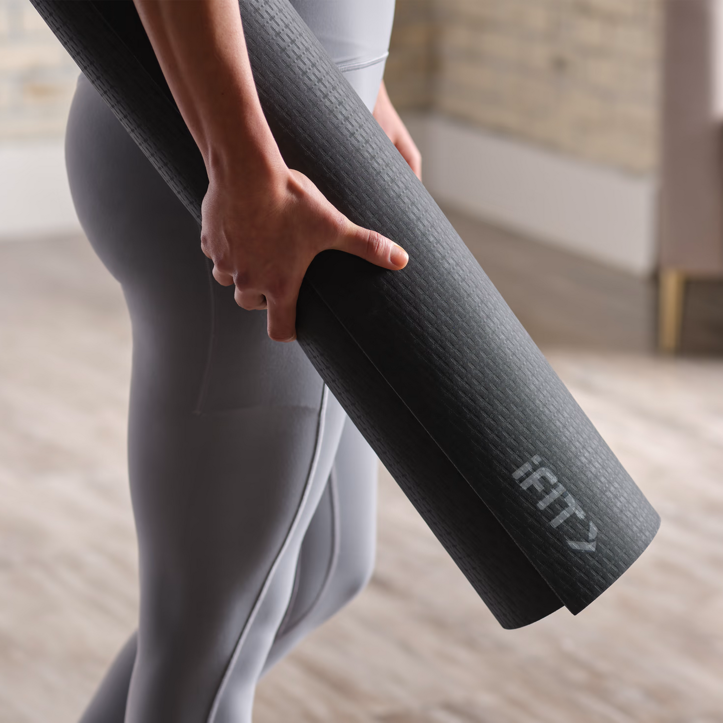 NordicTrack - Tapis de yoga en caoutchouc de 6 mm - Anthracite