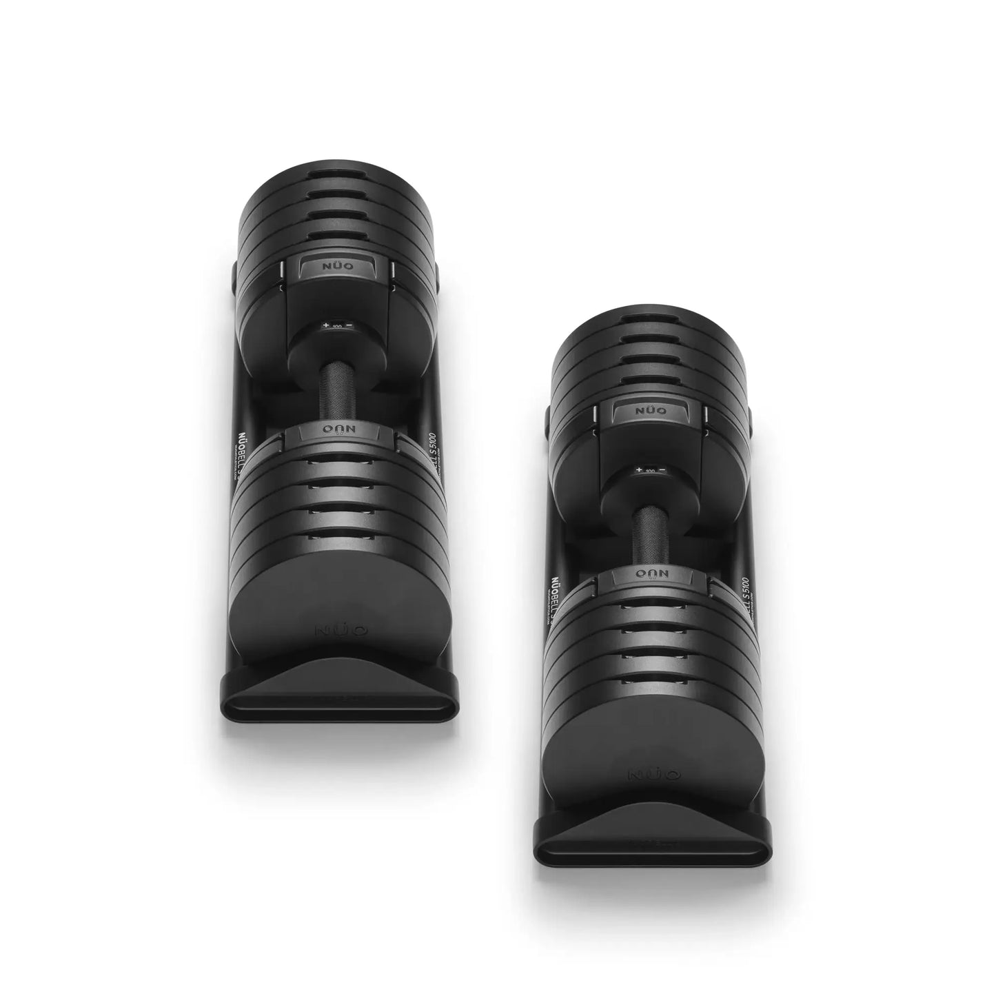 Nuobells - 5-100lb Adjustable Dumbbell Pair - Matte Black