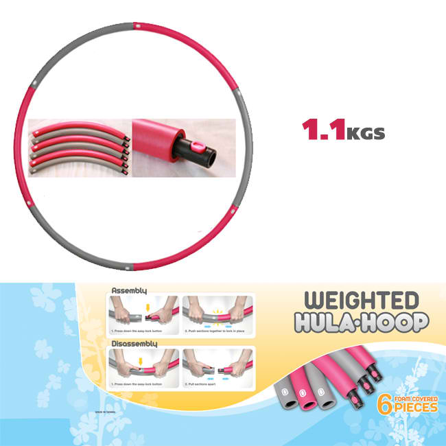 Jasmine Fitness Weighted 1.1kg Hula Hoop Fitness Accessories Canada.