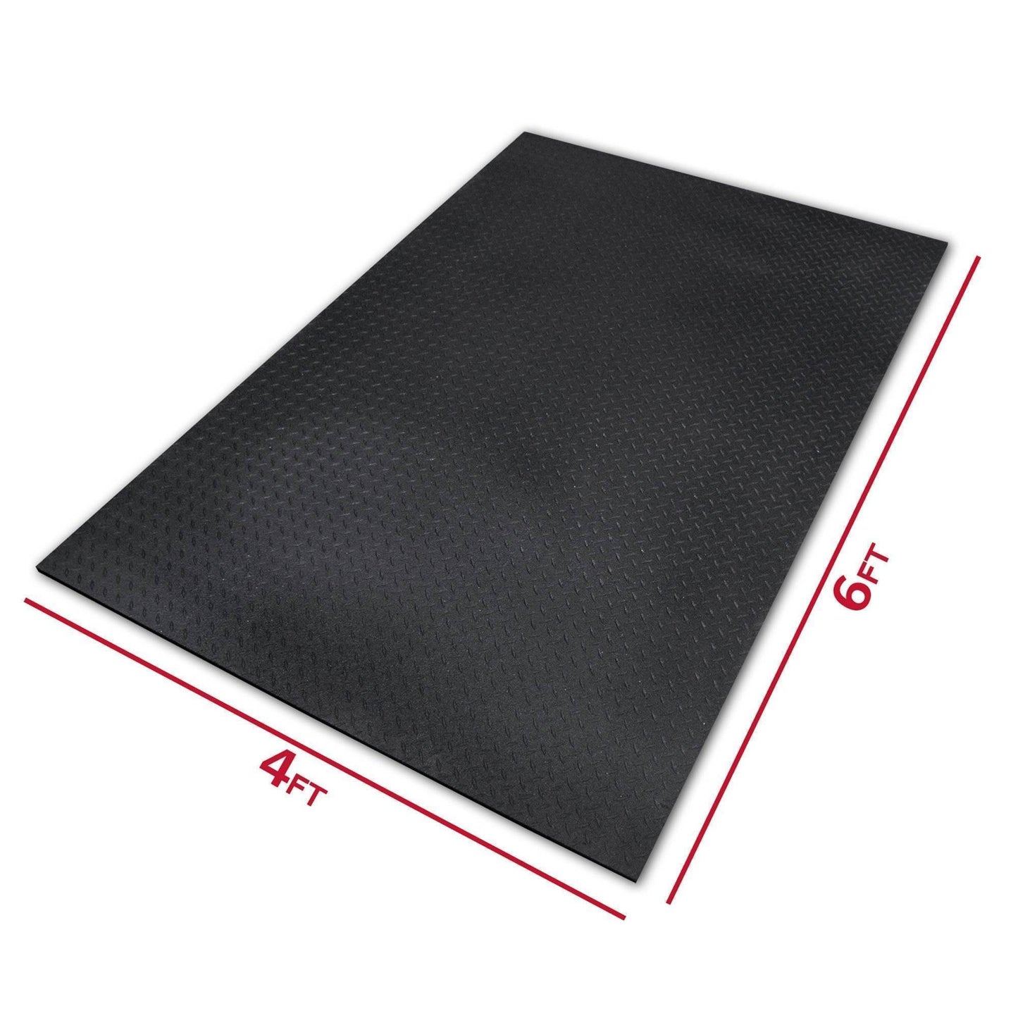 4' x 6' x 3/8" Solid Rubber Gym Mat