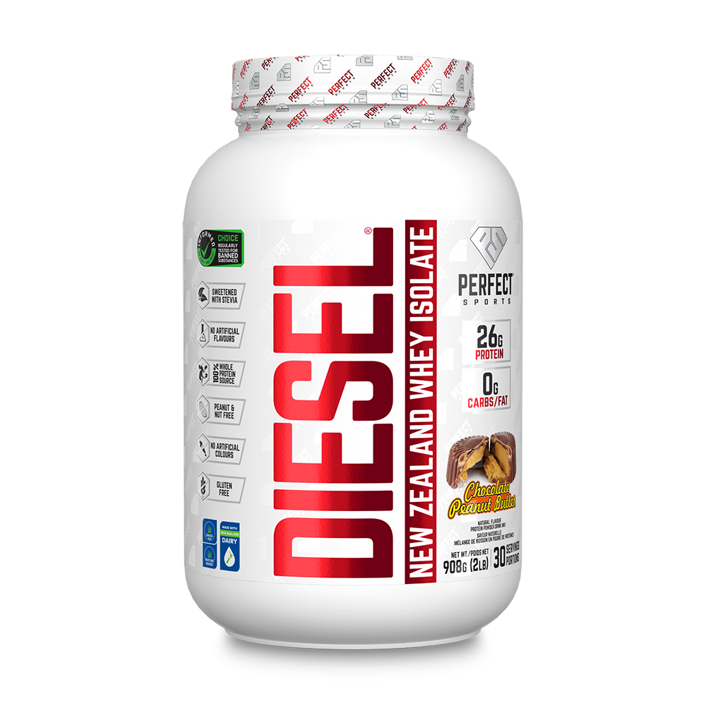 DIESEL® WHEY PROTEIN ISOLATE - CHOCOLATE PEANUT BUTTER FLAVOUR – The  Treadmill Factory