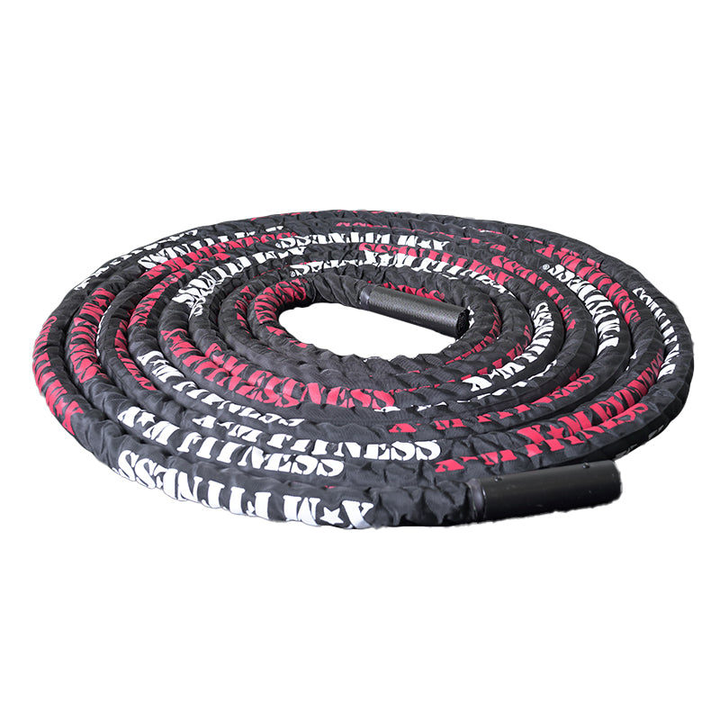 XM FITNESS Corde ondulatoire premium de 50 pi avec manchon – Corde d'entraînement de 1,5 po d'épaisseur
