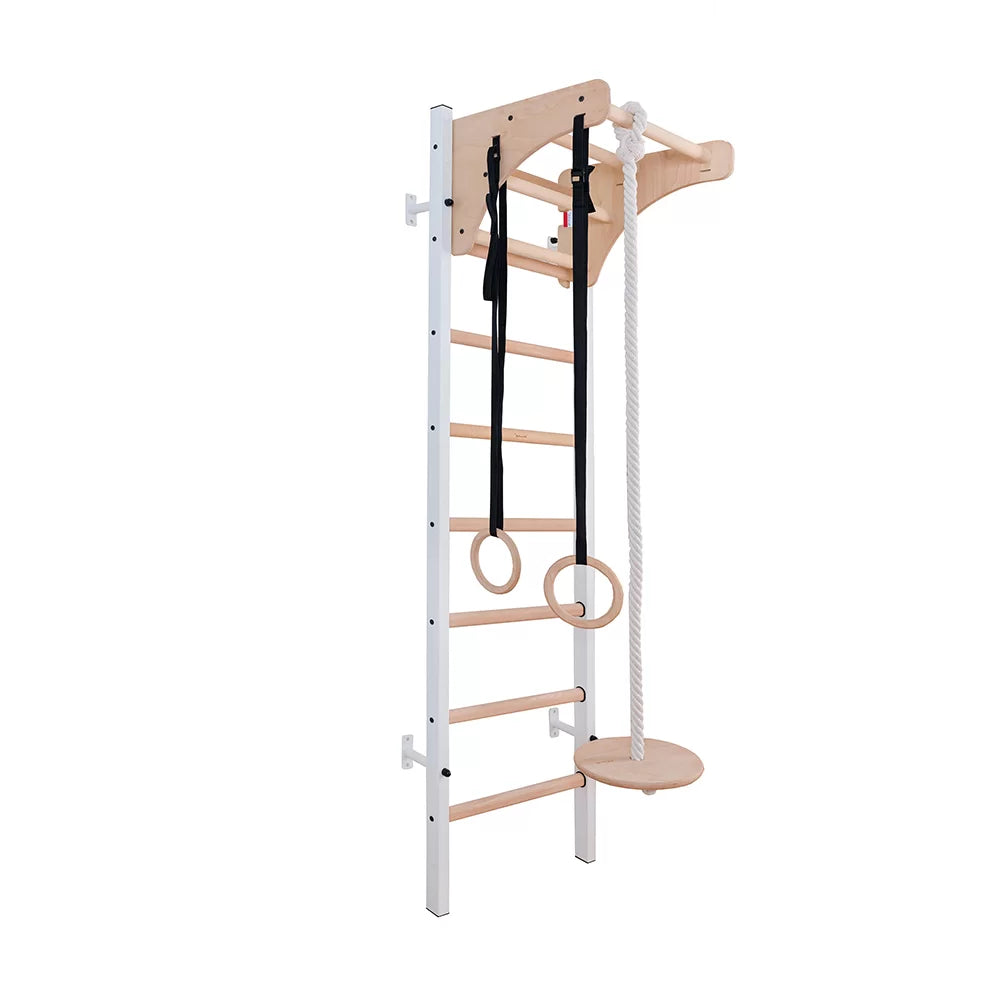 BenchK S2 Blanc - 211W avec barre de traction en bois + accessoires de gymnastique A204