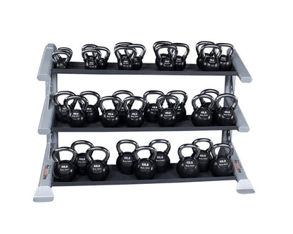 Body Solid SDKR1000KB 3 Tier PCL Kettlebell Rack Strength & Conditioning Canada.