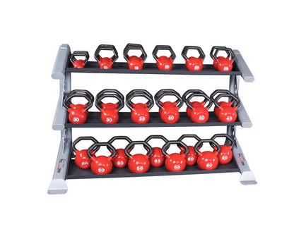 Body Solid SDKR1000KB 3 Tier PCL Kettlebell Rack Strength & Conditioning Canada.