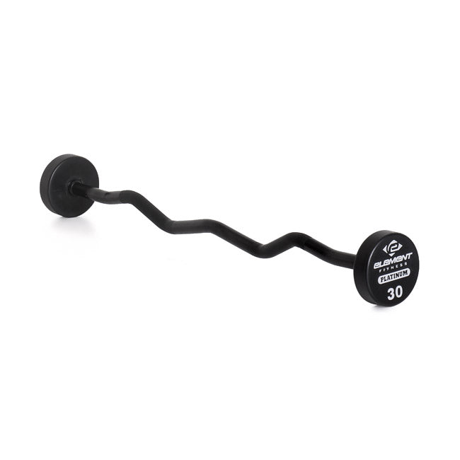 Element Fitness Commercial Polyurethane Curl Barbell Set Strength & Conditioning Canada.