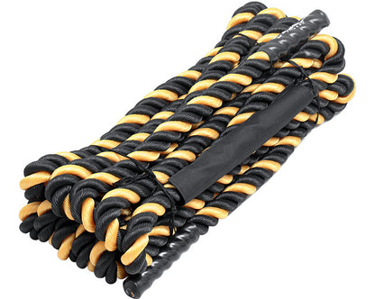 Black / Yellow Nylon 50' Undulation Battle Rope Strength & Conditioning Canada.