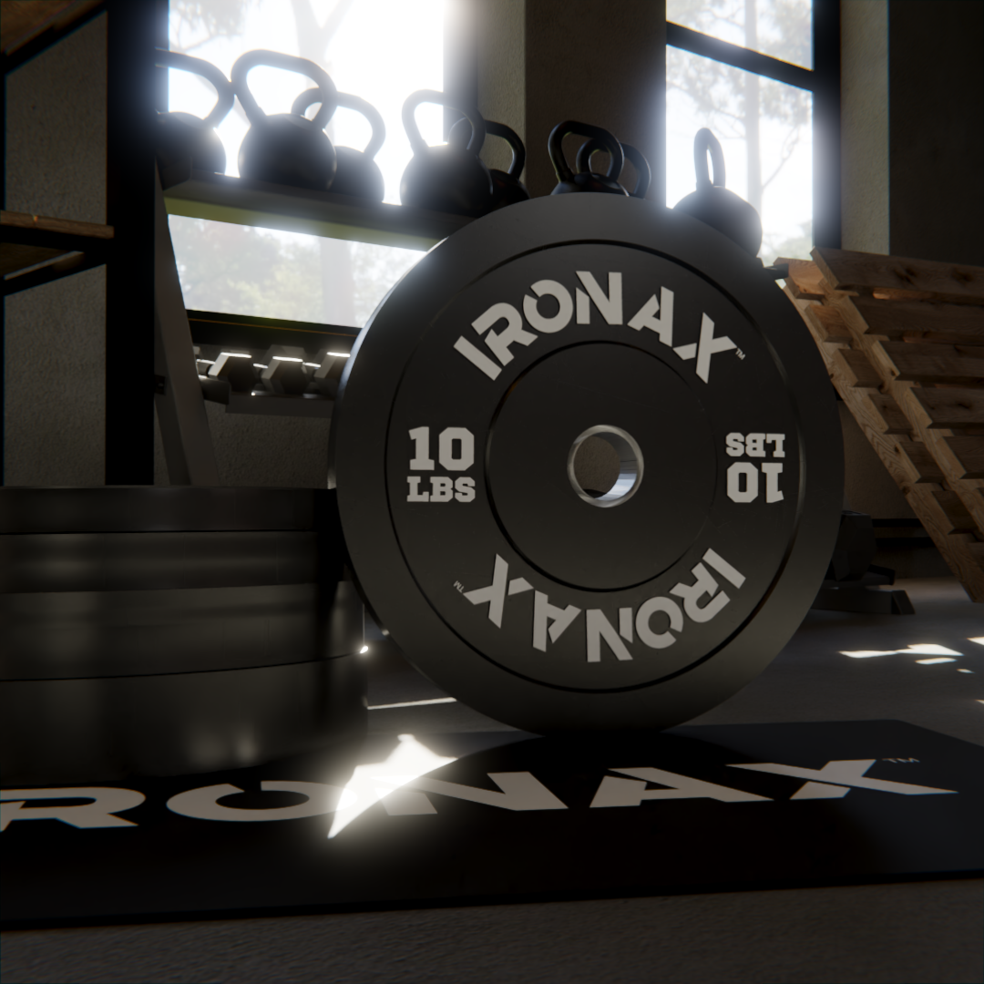 IRONAX ATHLETIC SERIES 35LBS COMMERCIAL BUMPER PLATE