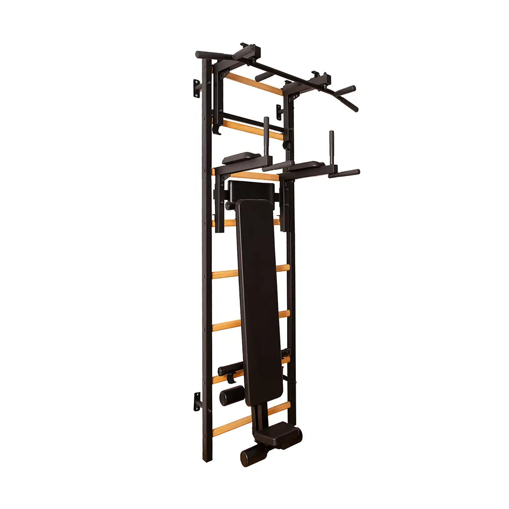 BenchK S2 Noir - 233B avec barre de traction en acier PB3B + barre à dips et banc de musculation