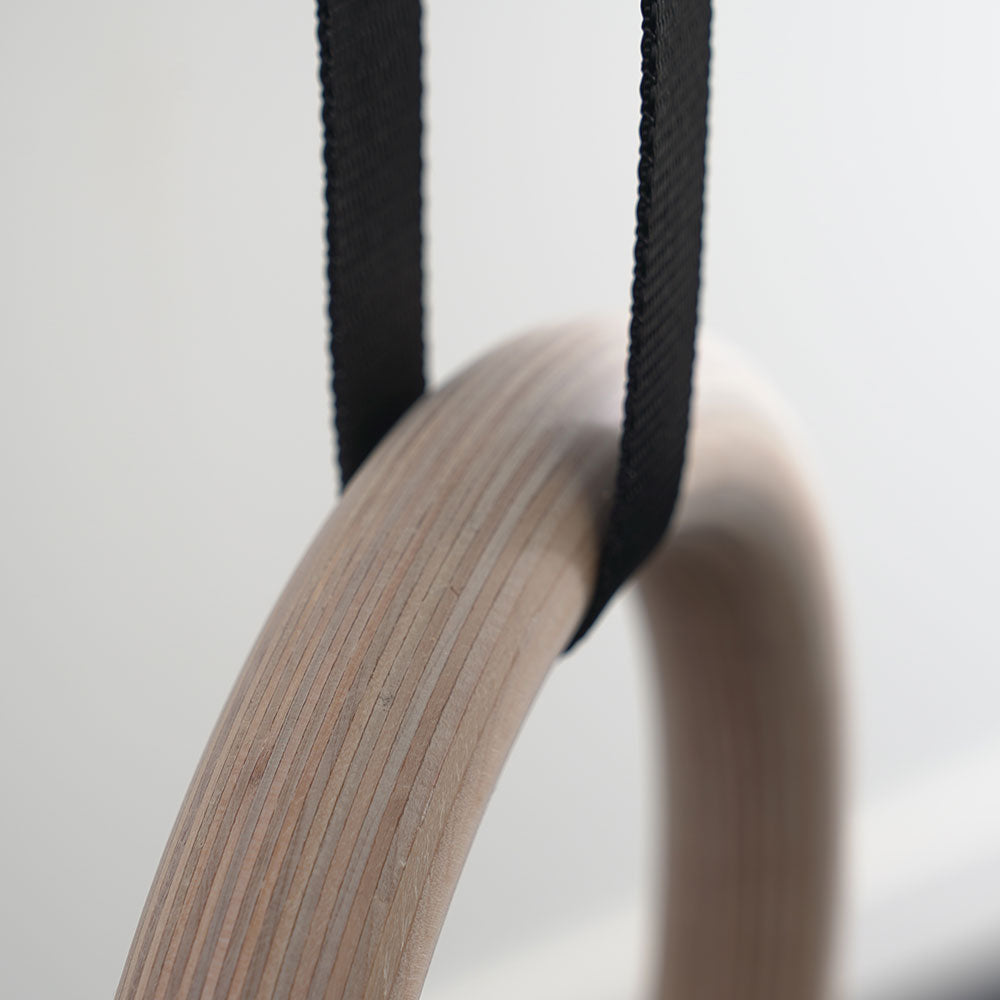XM FITNESS Anneaux de gymnastique en bois
