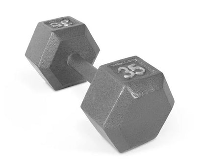 WEIDER 35 LB. CAST IRON HEX DUMBBELL - SOLD INDIVIDUALLY