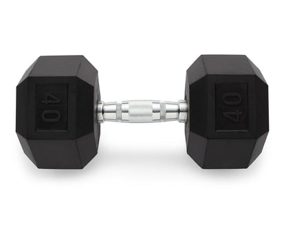 Weider, 40lb Rubber Hex Dumbbell, Single