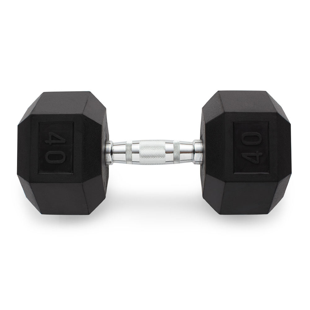 Weider, 40lb Rubber Hex Dumbbell, Single