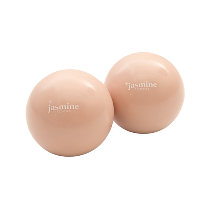 Jasmine Fitness - Pilates Weighted Balls - Desert 1lbs (PAIR)