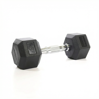 Mega Fitness - Rubber Hex Dumbbell 8lbs